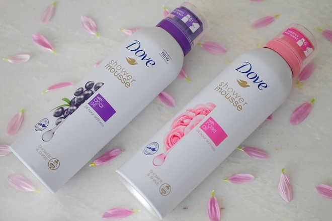 Dove shower mousse – Acai & rose oil